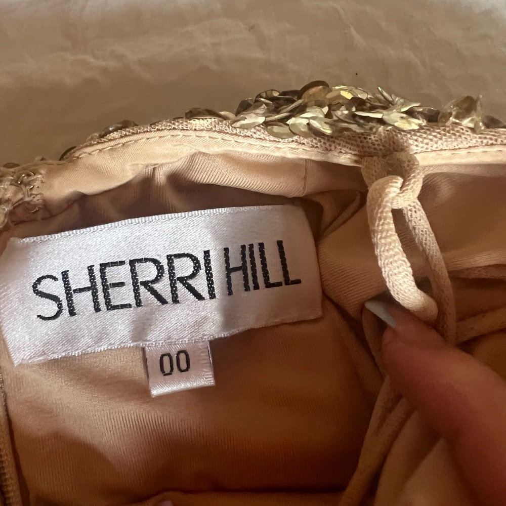 Sherri Hill High Slit Sequin Gown No. 54798 - Picture 6 of 12